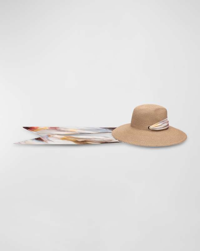Cassidy Paper Straw Large-Brim Hat